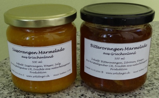 Marmeladen und Konfitüren aus eigenen Zitrusfrüchten.